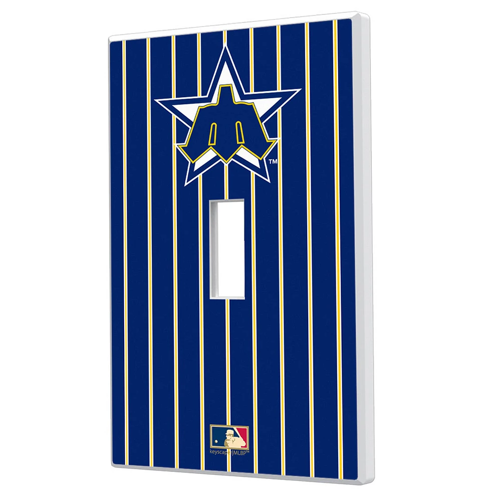 Seattle Mariners 1981-1986 Cooperstown Pinstripe Single Toggle Light Switch Plate