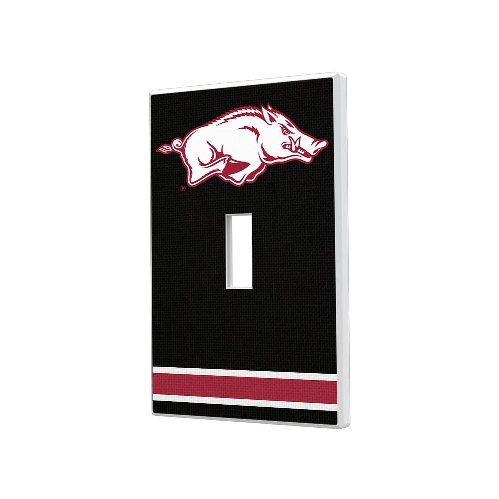 Arkansas Razorbacks Stripe Design Single Toggle Light Switch Plate