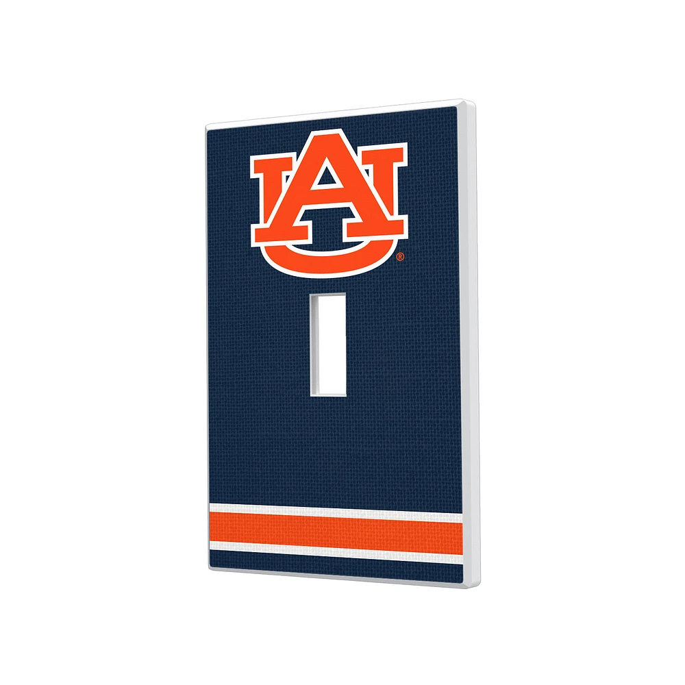 Auburn Tigers Stripe Design Single Toggle Light Switch Plate