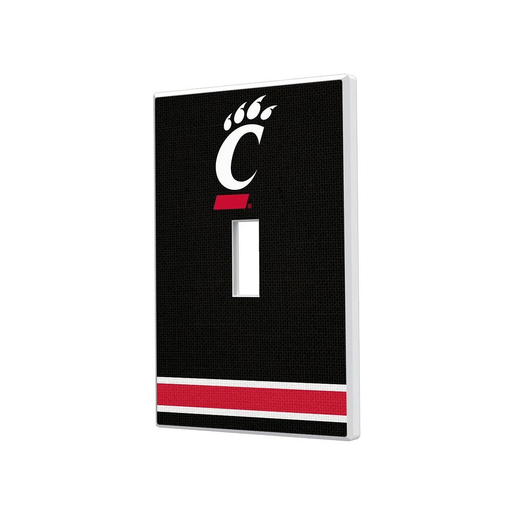 Cincinnati Bearcats Stripe Design Single Toggle Light Switch Plate