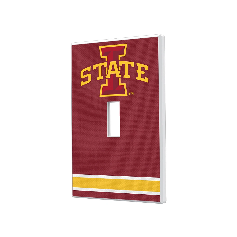 Iowa State Cyclones Stripe Design Single Toggle Light Switch Plate