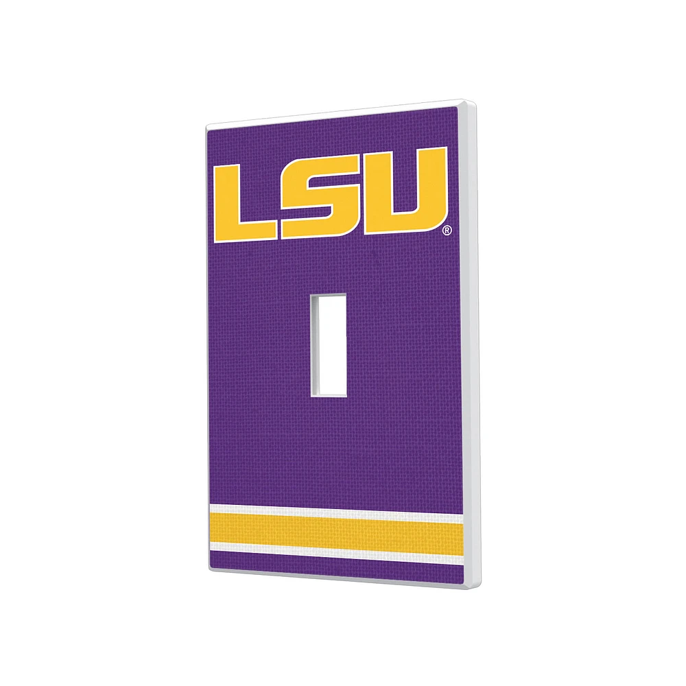 LSU Tigers Stripe Design Single Toggle Light Switch Plate