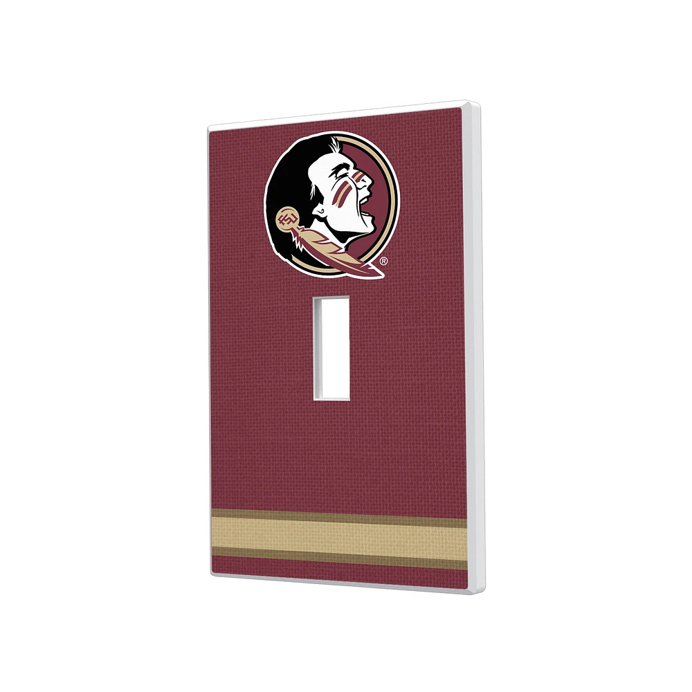 Florida State Seminoles Stripe Design Single Toggle Light Switch Plate