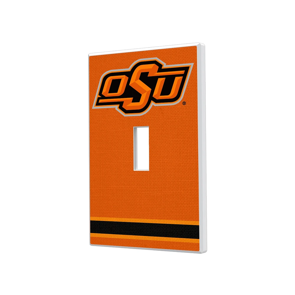 Oklahoma State Cowboys Stripe Design Single Toggle Light Switch Plate