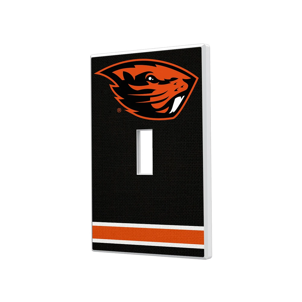 Oregon State Beavers Stripe Design Single Toggle Light Switch Plate