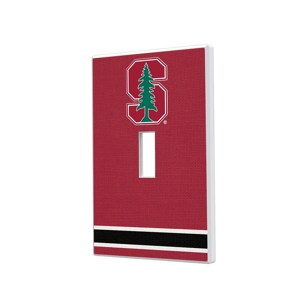 Stanford Cardinal Stripe Design Single Toggle Light Switch Plate