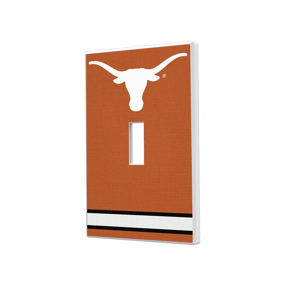 Texas Longhorns Stripe Design Single Toggle Light Switch Plate