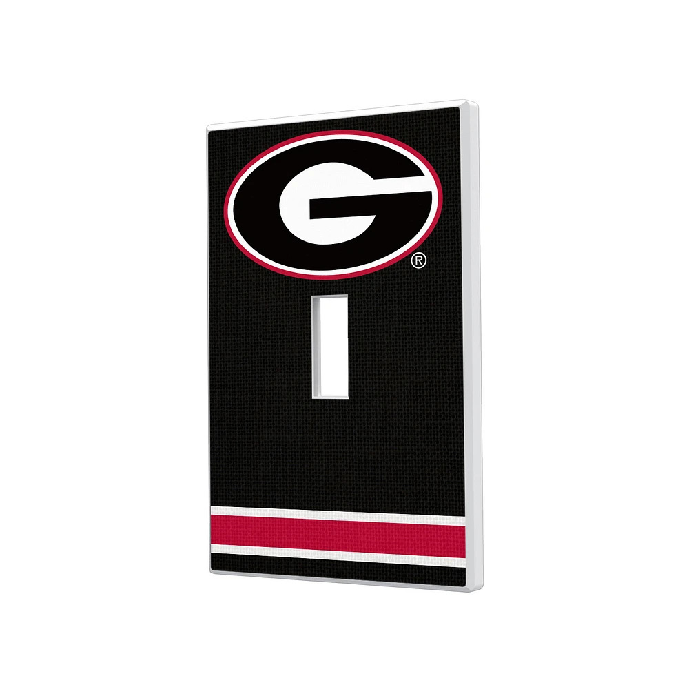Georgia Bulldogs Stripe Design Single Toggle Light Switch Plate