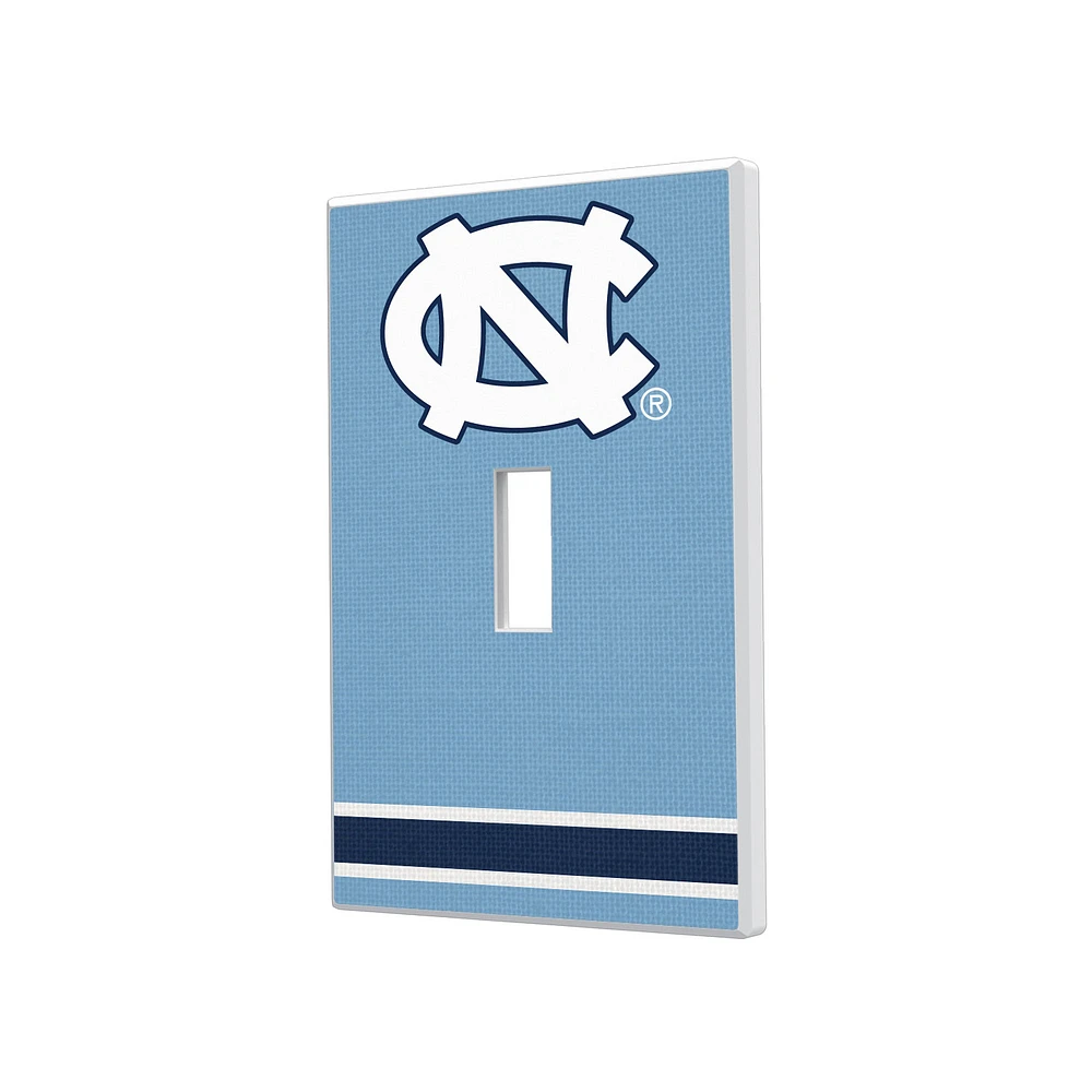 North Carolina Tar Heels Stripe Design Single Toggle Light Switch Plate