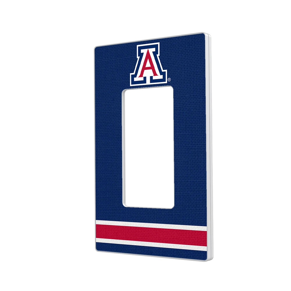 Arizona Wildcats Stripe Design Single Rocker Light Switch Plate