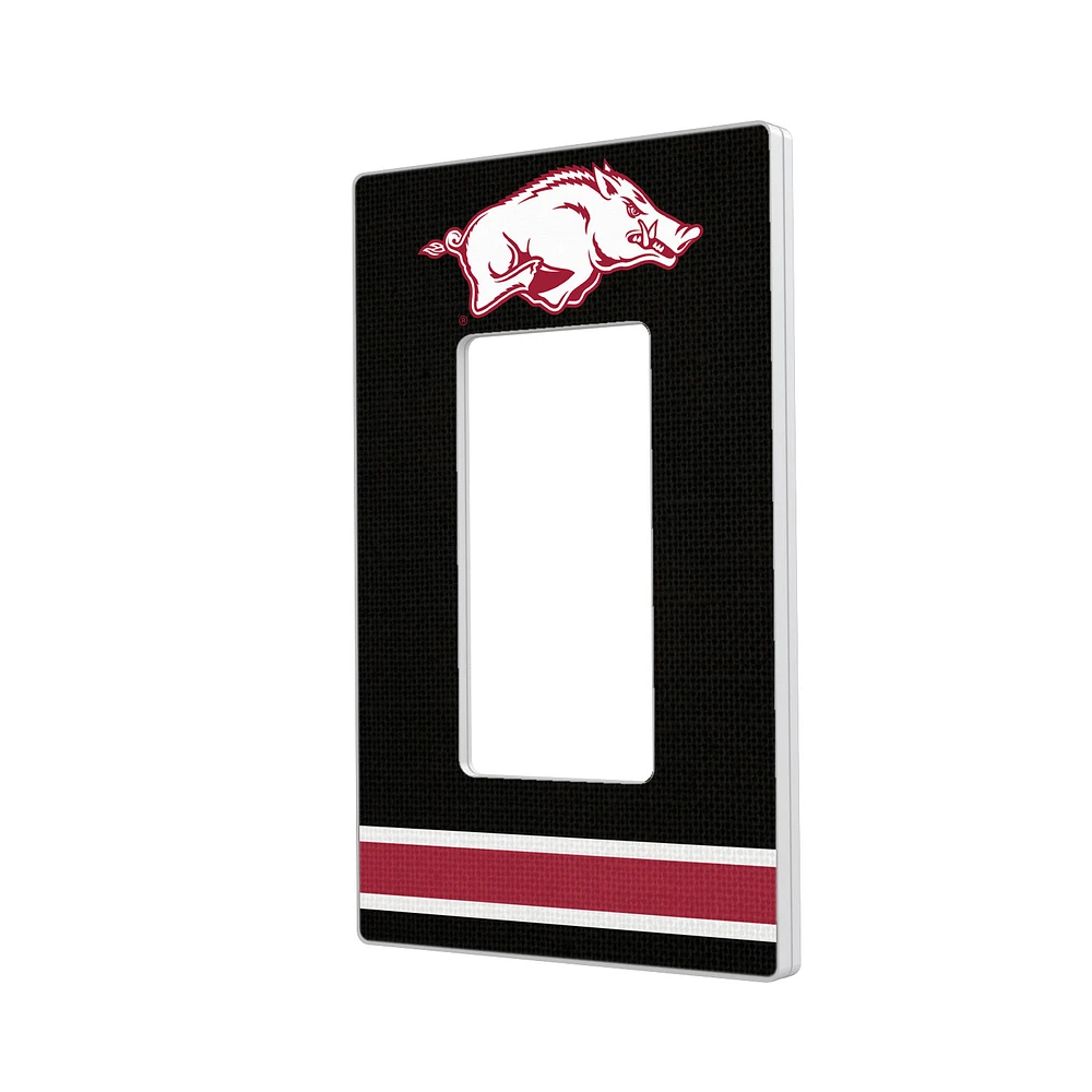 Arkansas Razorbacks Stripe Design Single Rocker Light Switch Plate
