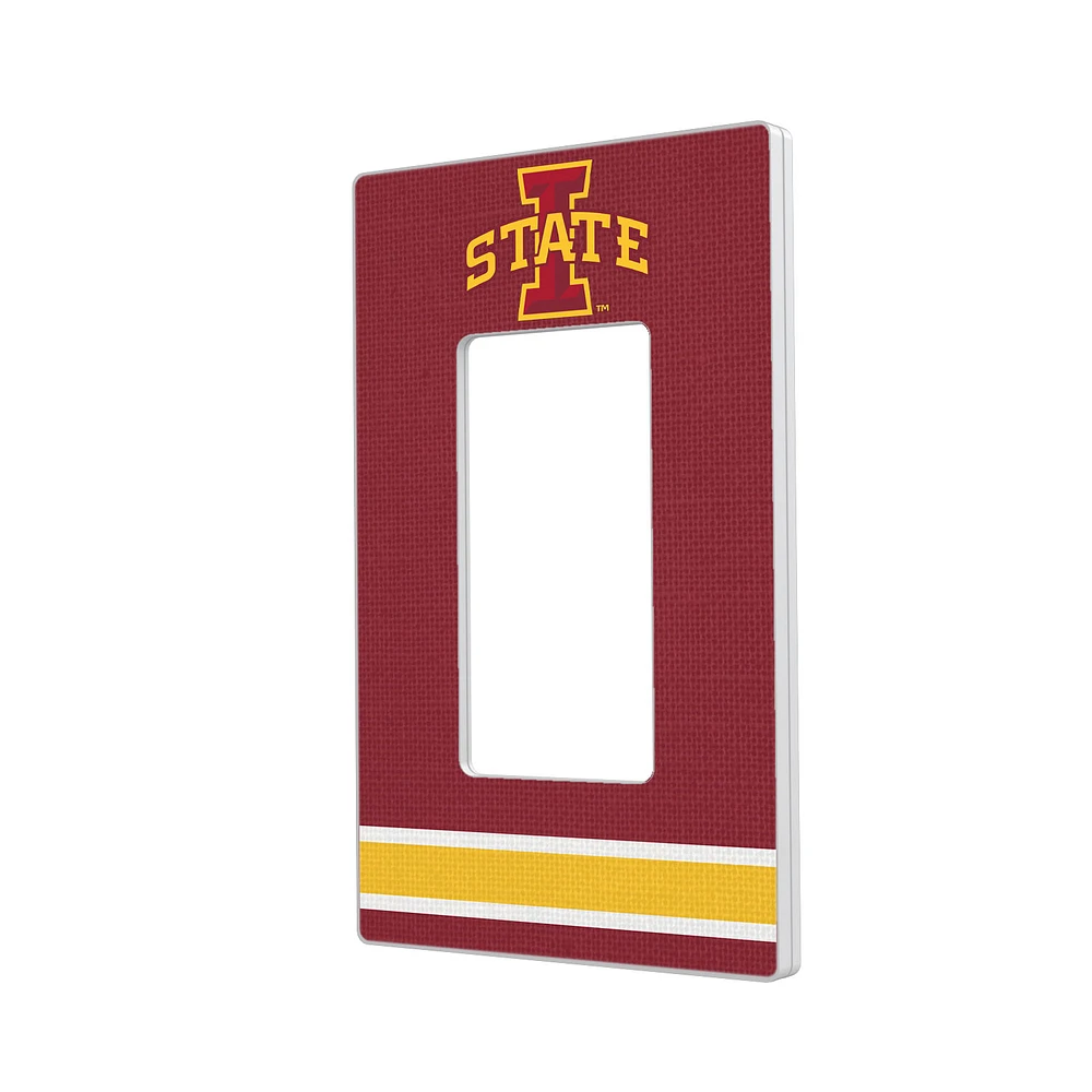 Iowa State Cyclones Stripe Design Single Rocker Light Switch Plate