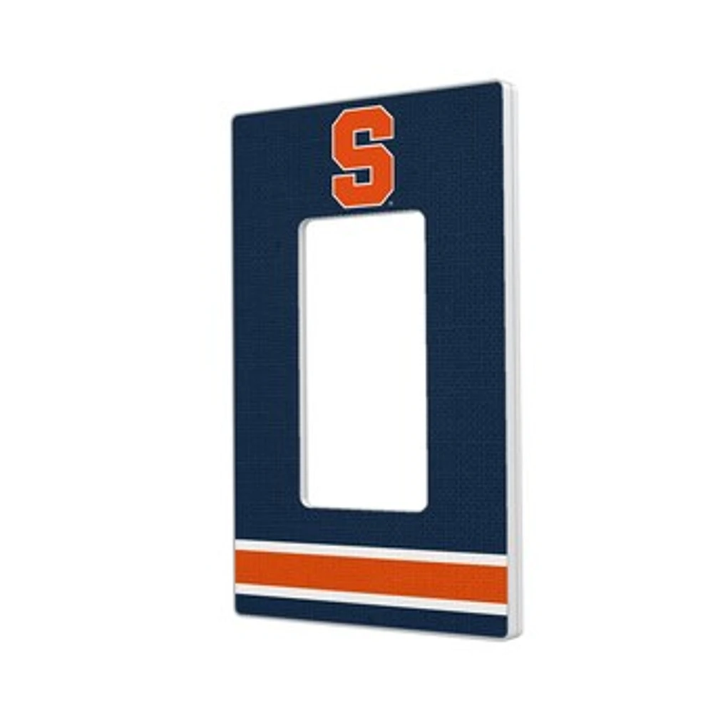 Syracuse Orange Stripe Design Single Rocker Light Switch Plate