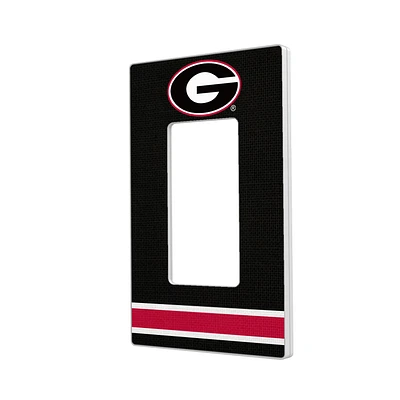 Georgia Bulldogs Stripe Design Single Rocker Light Switch Plate