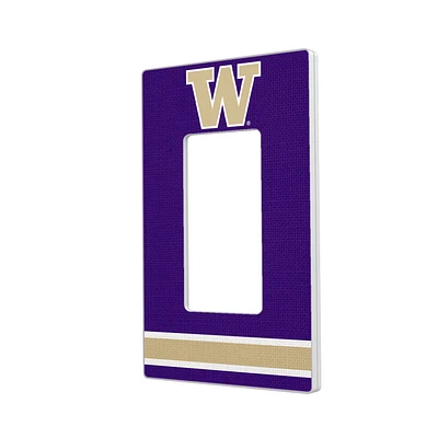 Washington Huskies Stripe Design Single Rocker Light Switch Plate
