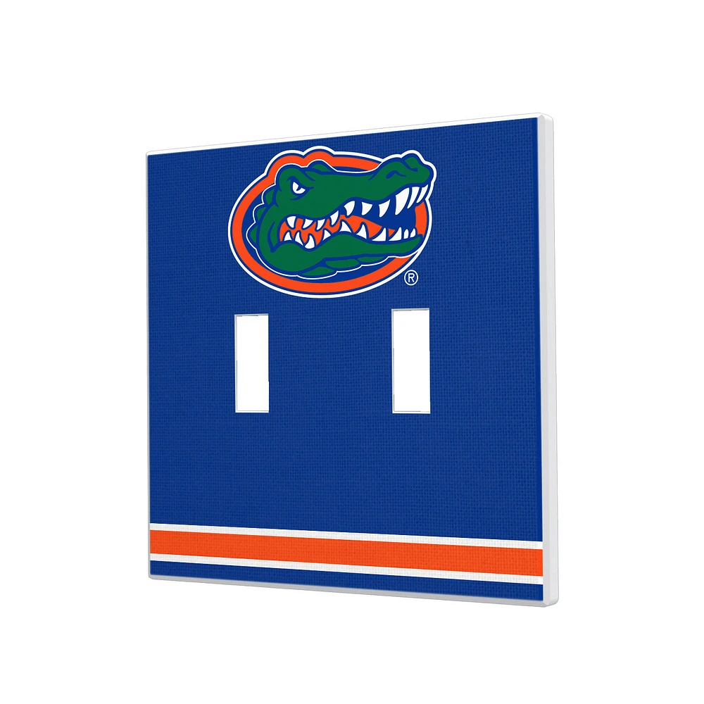 Florida Gators Stripe Design Double Toggle Light Switch Plate