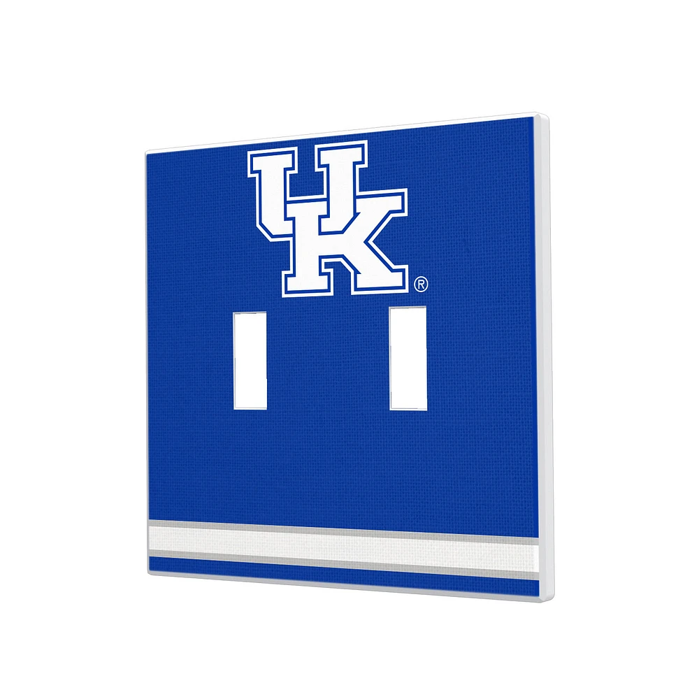 Kentucky Wildcats Stripe Design Double Toggle Light Switch Plate