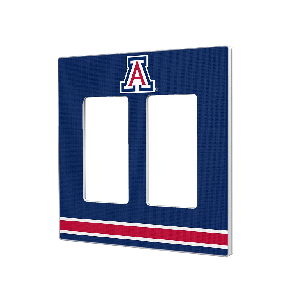 Arizona Wildcats Stripe Design Double Rocker Light Switch Plate