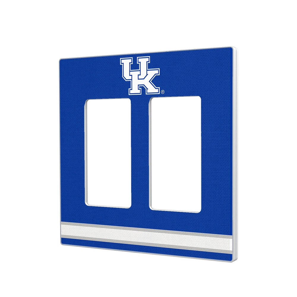 Kentucky Wildcats Stripe Design Double Rocker Light Switch Plate