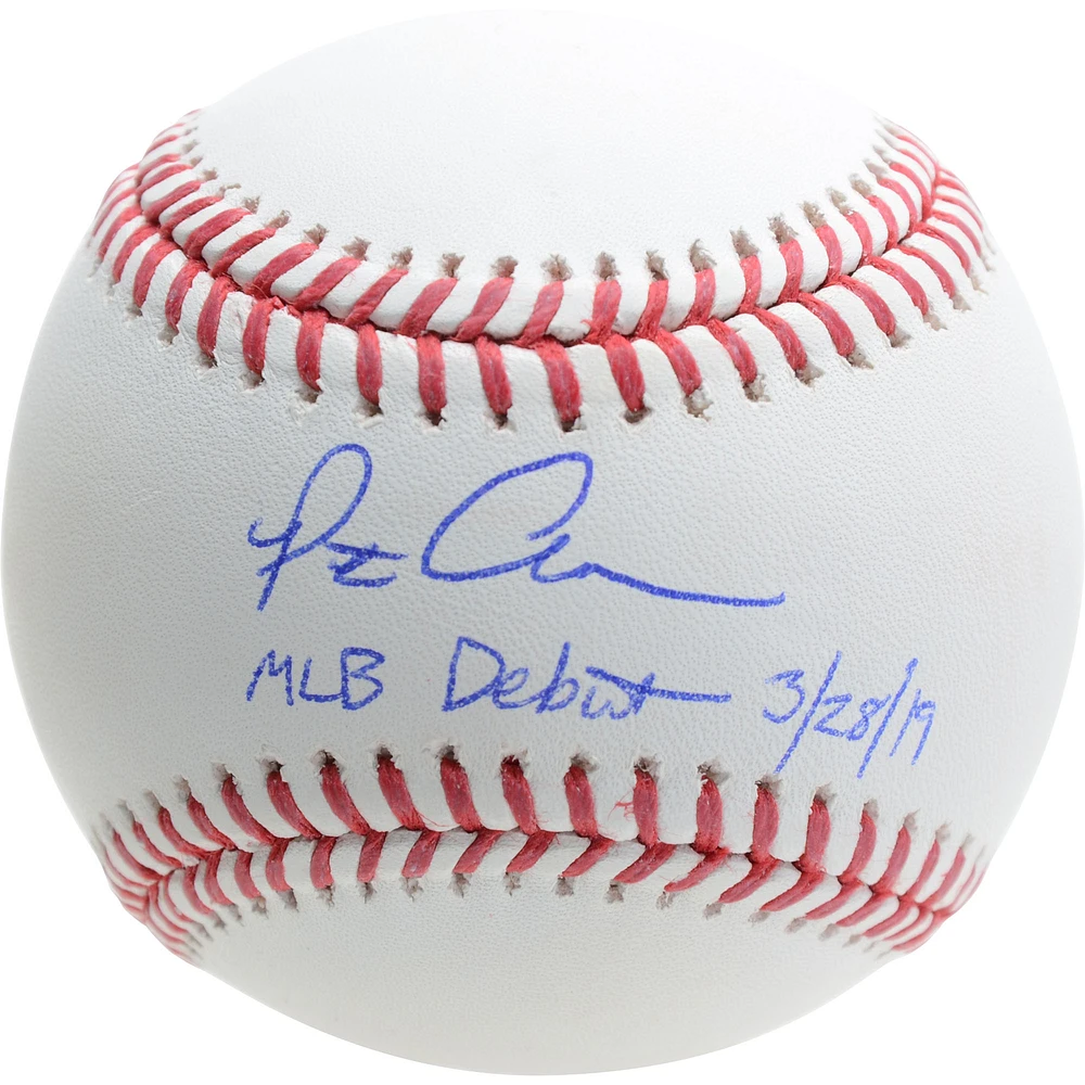 Pete Alonso New York Mets Autographed Baseball with "3/28/19 Debut" Inscription
