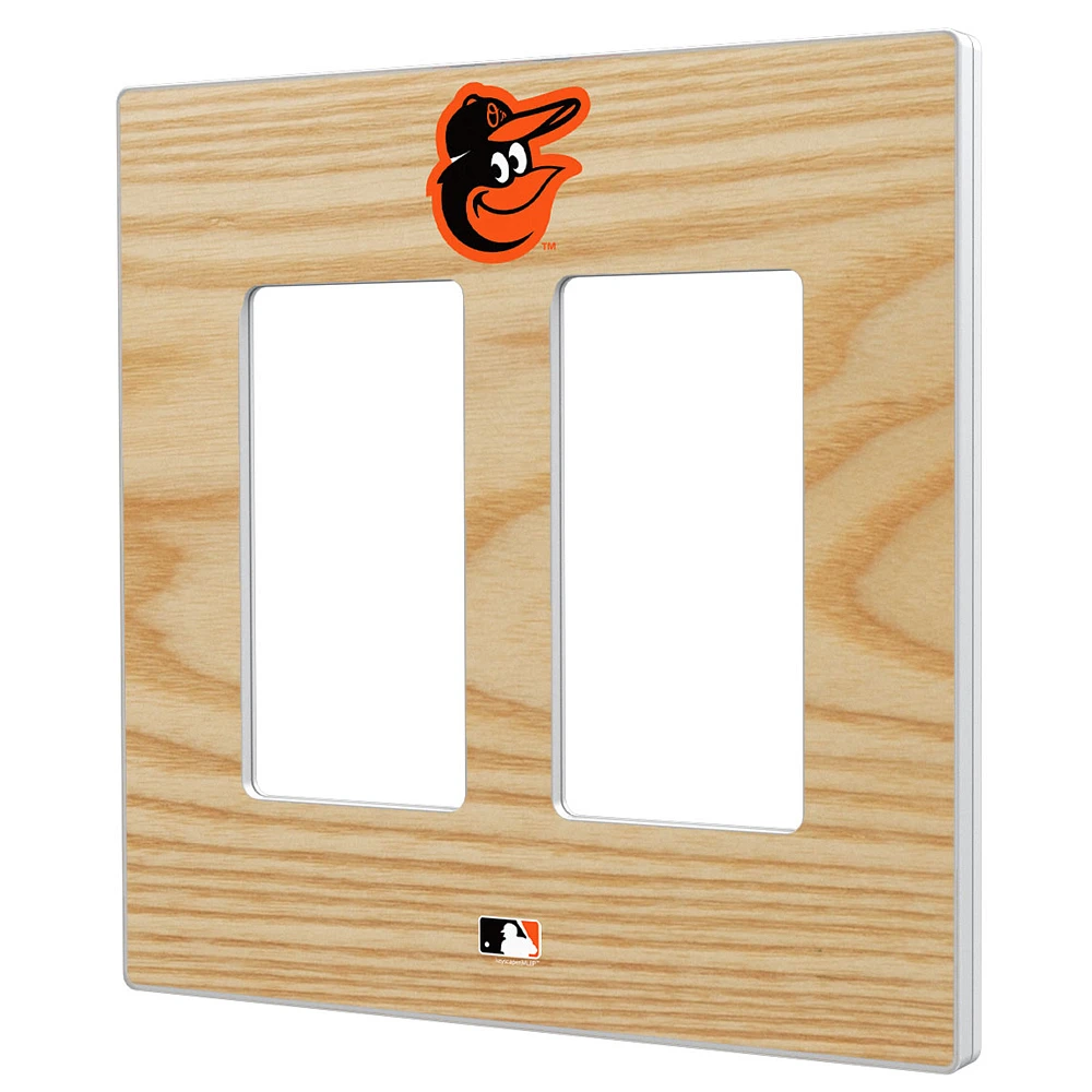 Baltimore Orioles Baseball Bat Design Double Rocker Light Switch Plate
