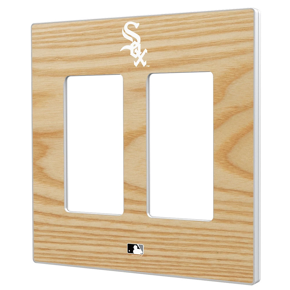 Chicago White Sox Baseball Bat Design Double Rocker Light Switch Plate