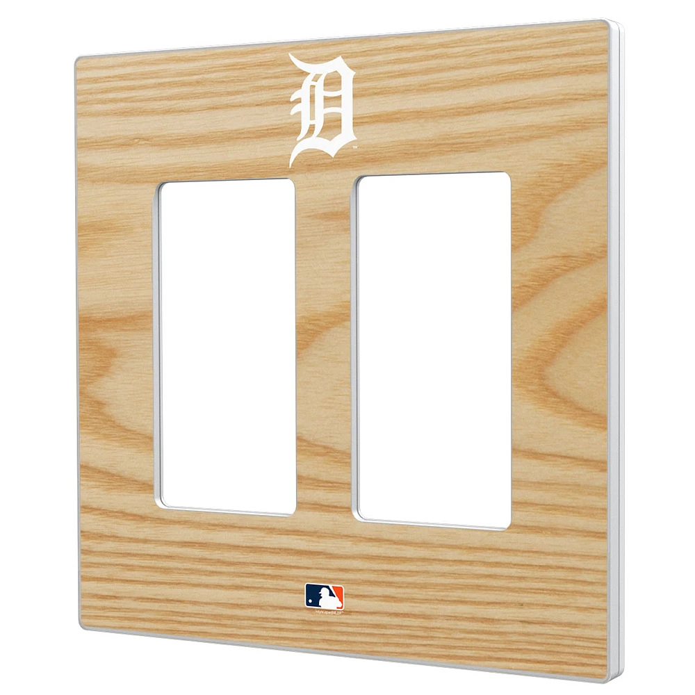 Detroit Tigers Baseball Bat Design Double Rocker Light Switch Plate