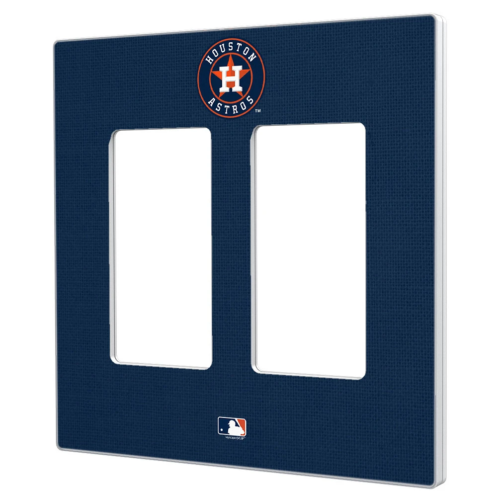 Houston Astros Solid Double Rocker Light Switch Plate