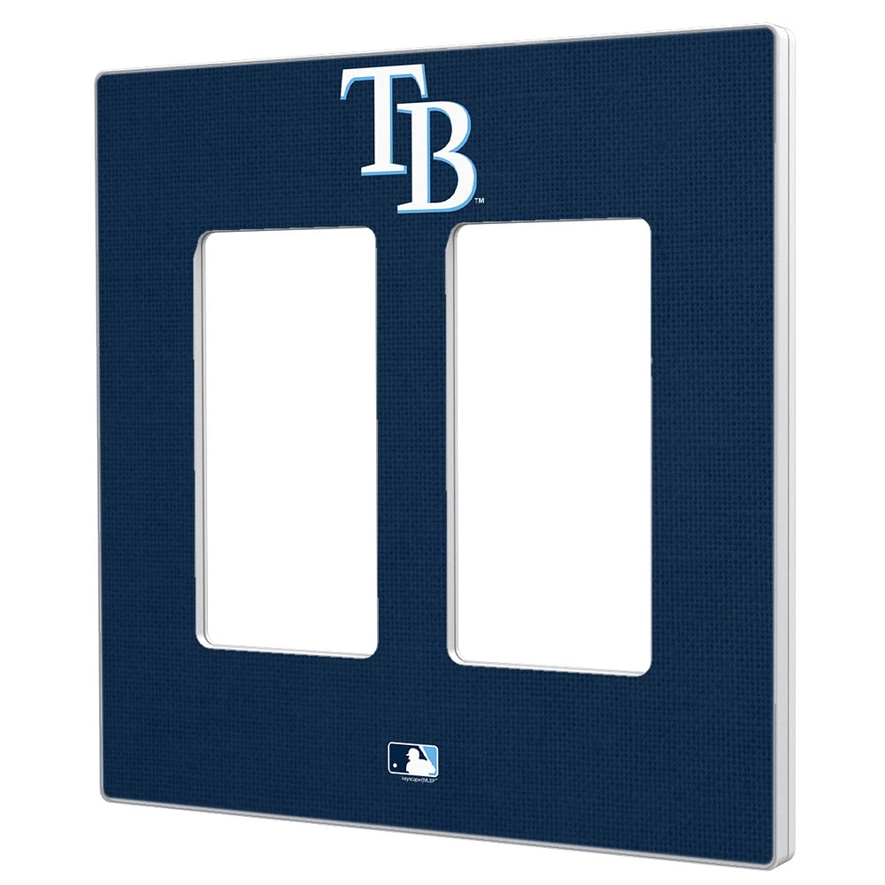 Tampa Bay Rays Solid Double Rocker Light Switch Plate