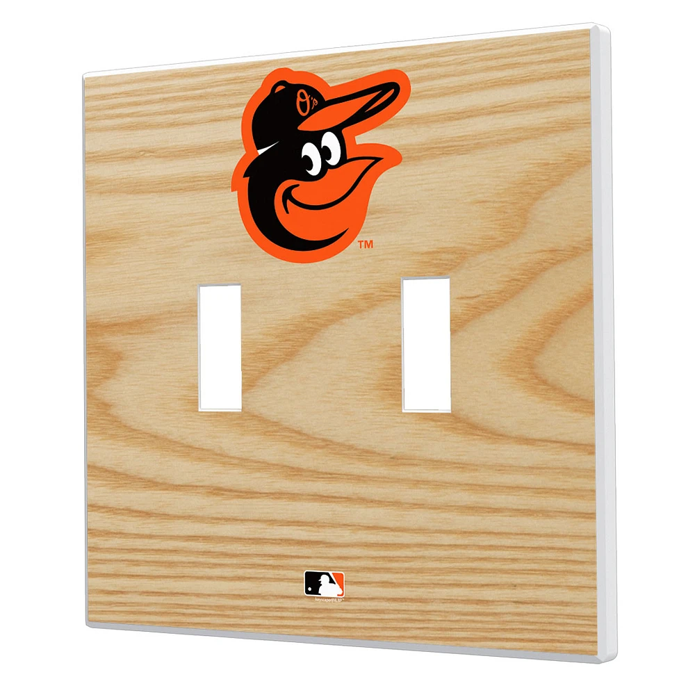 Baltimore Orioles Baseball Bat Design Double Toggle Light Switch Plates