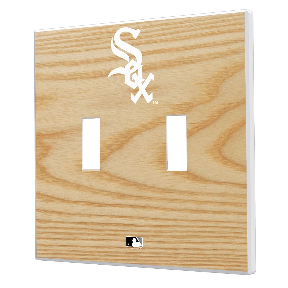 Chicago White Sox Baseball Bat Design Double Toggle Light Switch Plates