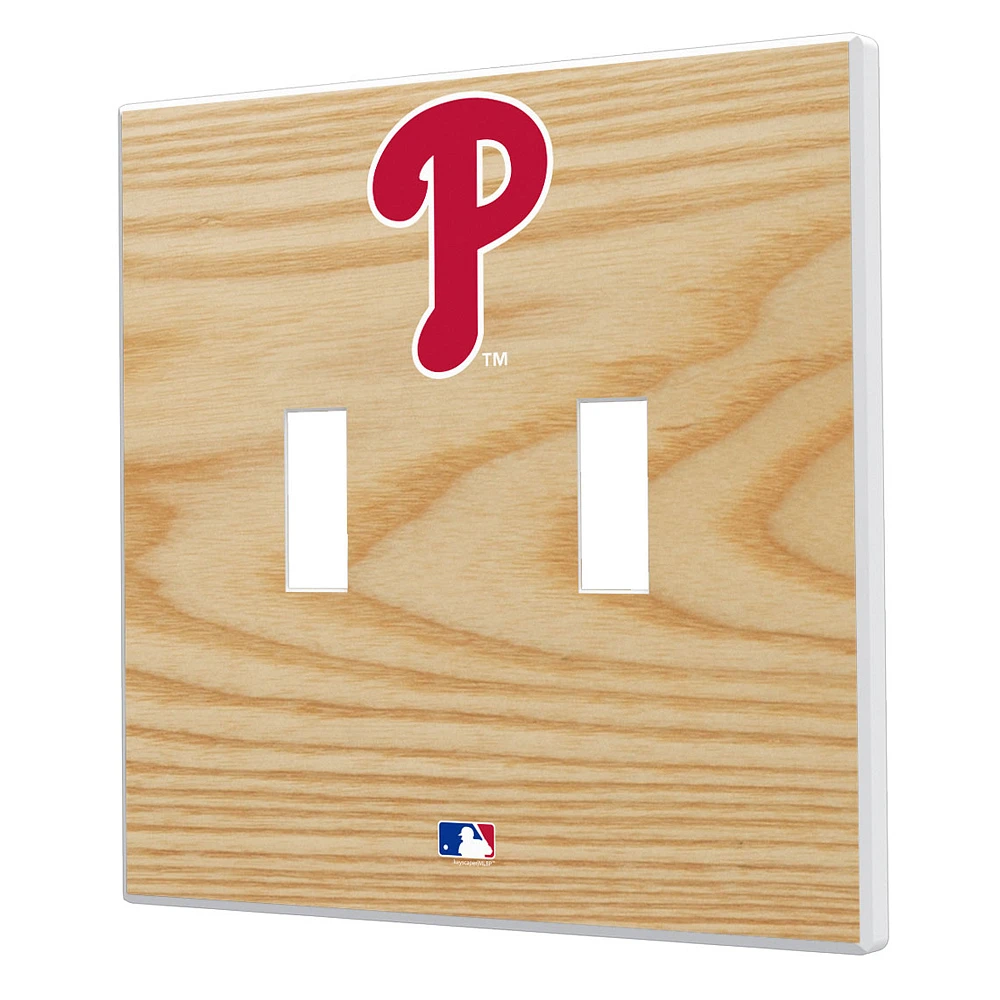 Philadelphia Phillies Baseball Bat Design Double Toggle Light Switch Plates