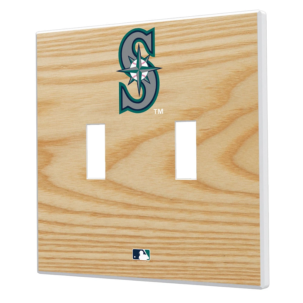 Seattle Mariners Baseball Bat Design Double Toggle Light Switch Plates