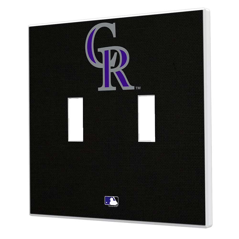 Colorado Rockies Solid Design Double Toggle Light Switch Plate