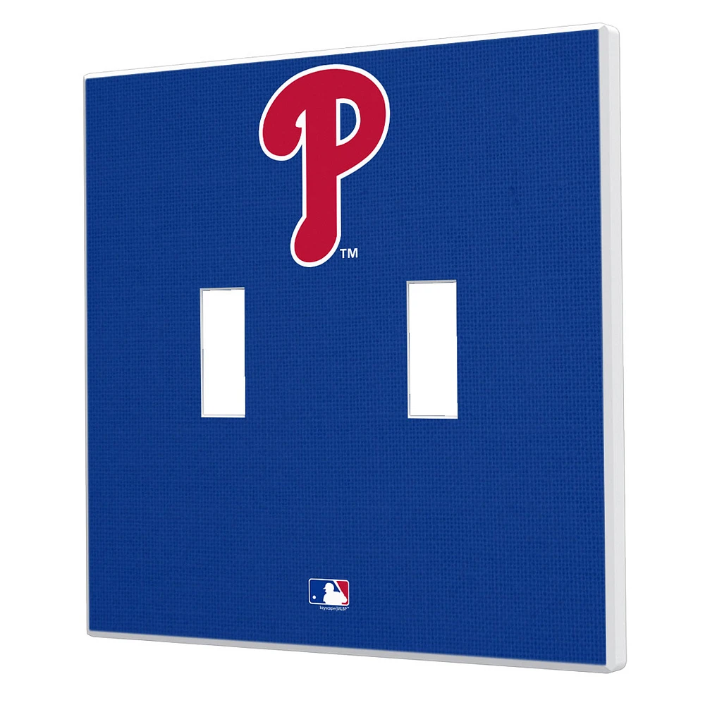 Philadelphia Phillies Solid Design Double Toggle Light Switch Plate