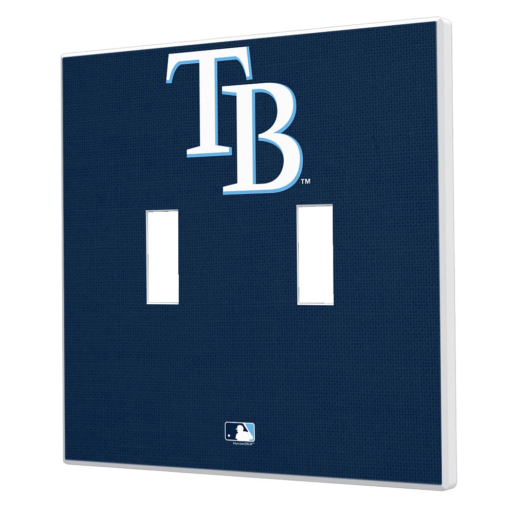 Tampa Bay Rays Solid Design Double Toggle Light Switch Plate