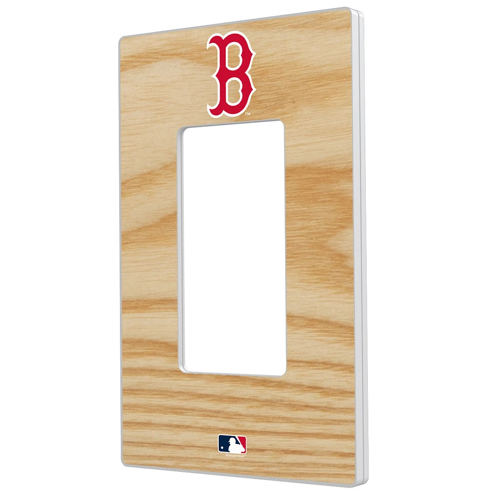 Boston Red Sox Baseball Bat Design Single Rocker Light Switch Plate