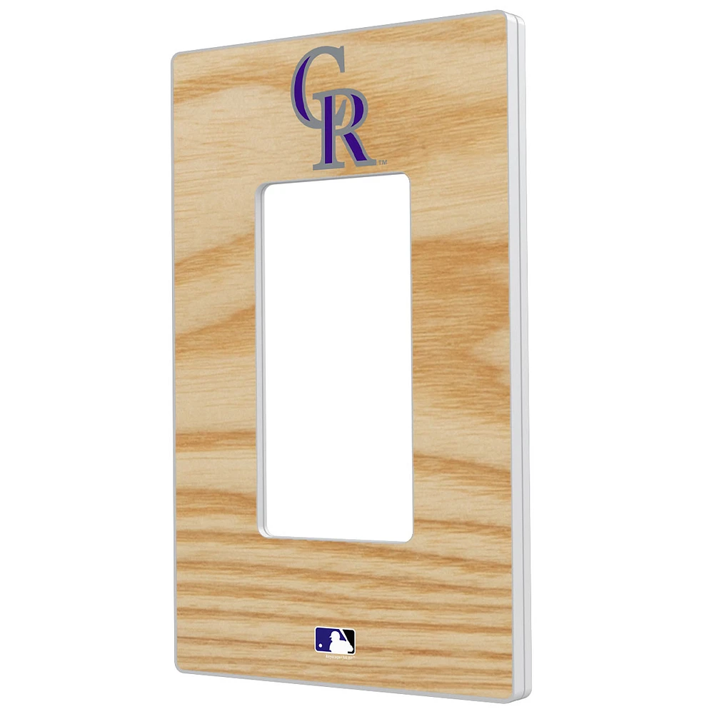 Colorado Rockies Baseball Bat Design Single Rocker Light Switch Plate