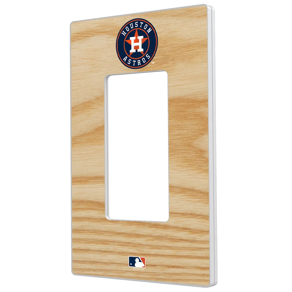 Houston Astros Baseball Bat Design Single Rocker Light Switch Plate