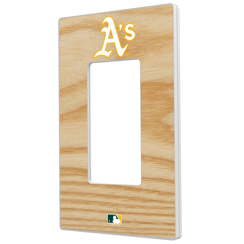 Athletics Baseball Bat Design Single Rocker Light Switch Plate