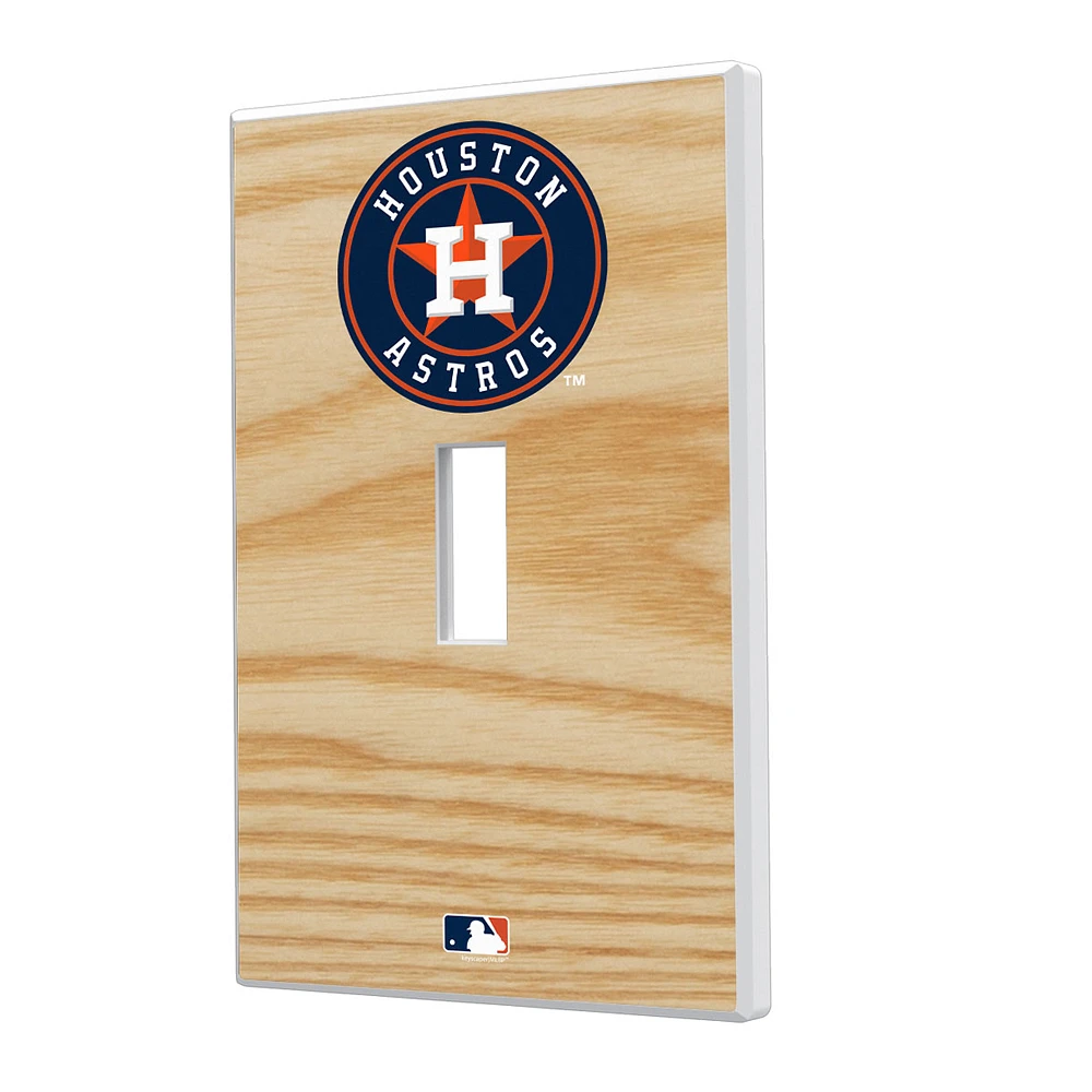 Houston Astros Baseball Bat Design Single Toggle Light Switch Plate