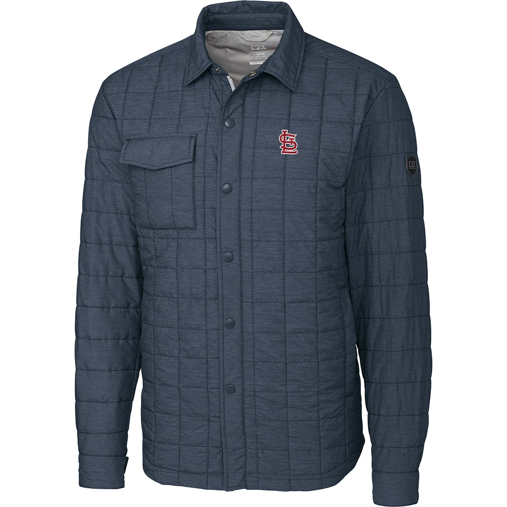 Men's Cutter & Buck Charcoal St. Louis Cardinals Big Tall Rainier Shirt Jacket