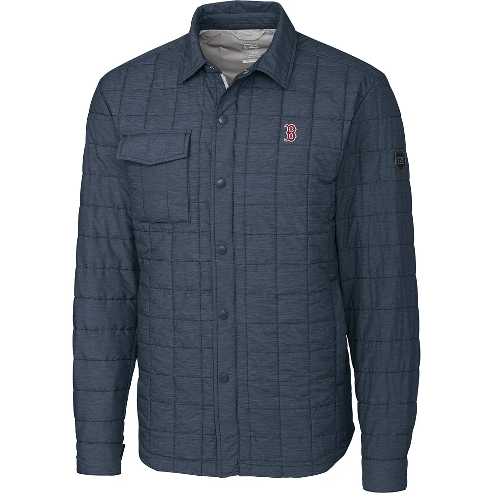 Men's Cutter & Buck Charcoal Boston Red Sox Big Tall Rainier Shirt Jacket