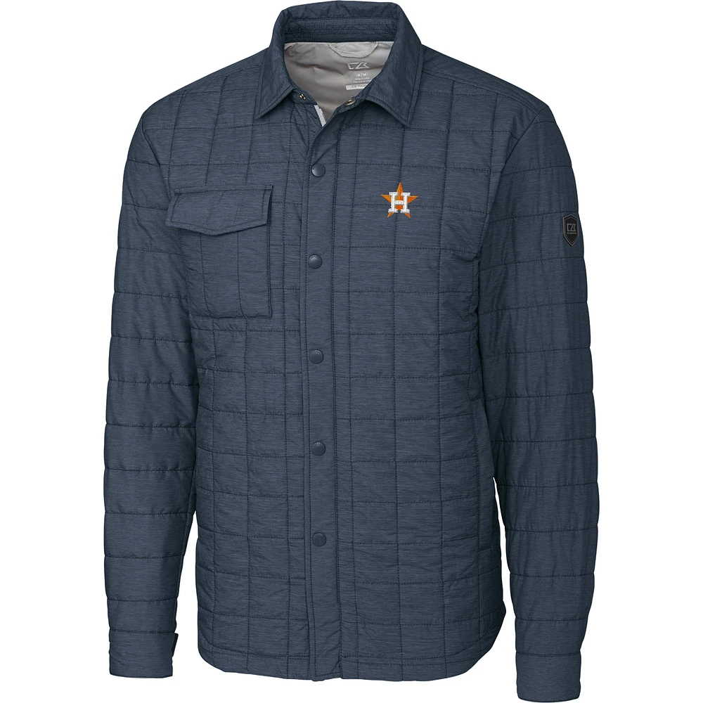 Men's Cutter & Buck Charcoal Houston Astros Big & Tall Rainier Shirt Jacket