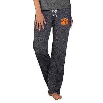 Women's Concepts Sport Charcoal Clemson Tigers Quest Knit Lightweight Pants
