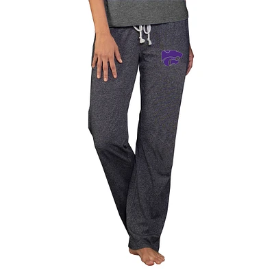 Women's Concepts Sport Charcoal Kansas State Wildcats Quest Knit Lightweight Pants