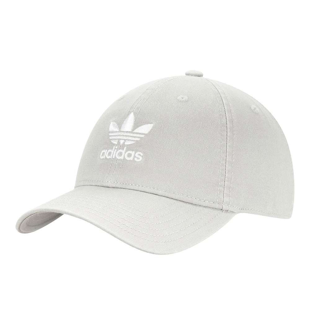 Men's adidas Originals Gray Pre-Curve Washed Adjustable Hat