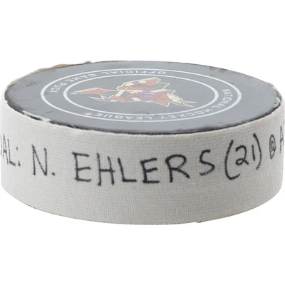 Nikolaj Ehlers Winnipeg Jets Game-Used Goal Puck from April 6 2019 at Arizona Coyotes