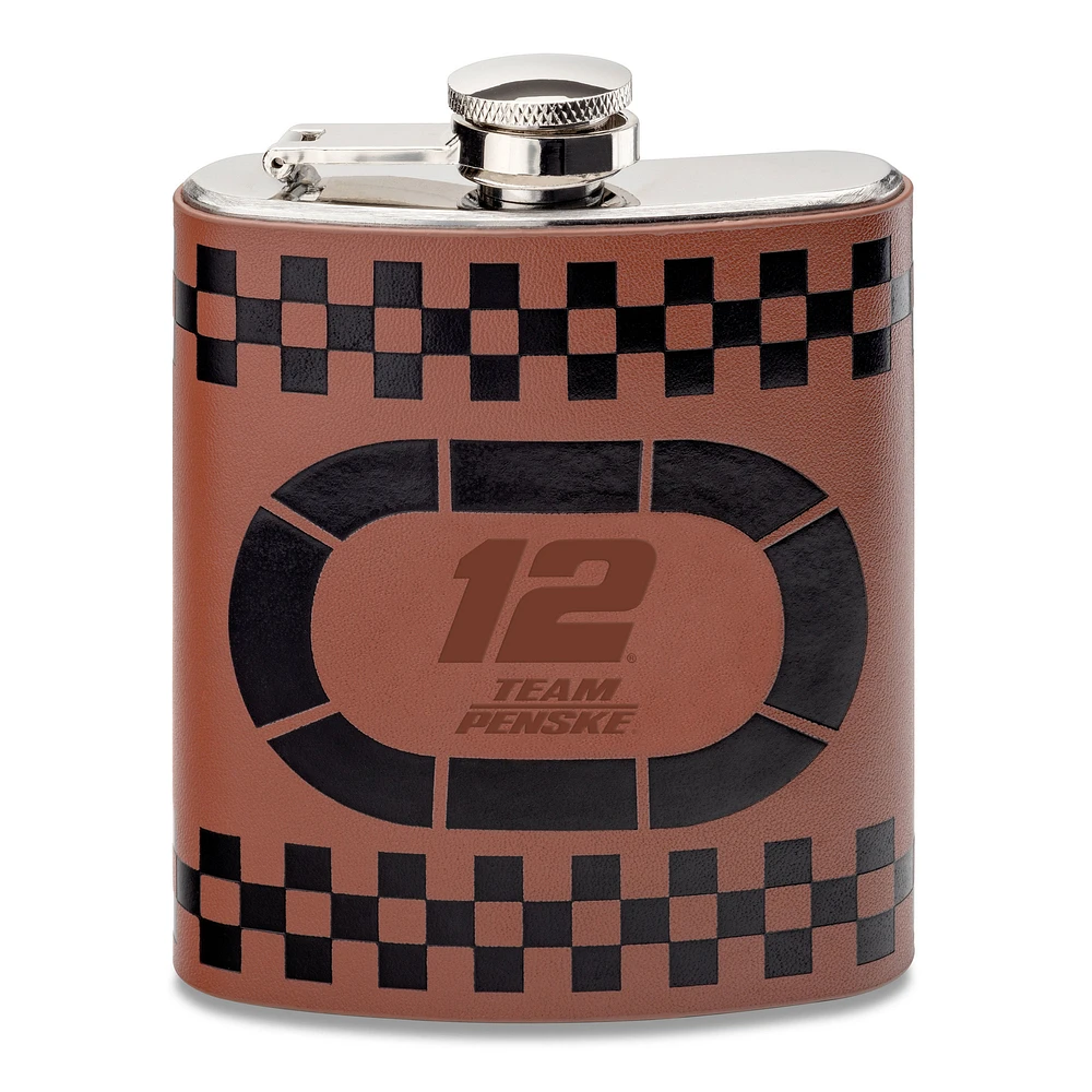 Ryan Blaney Leather Flask