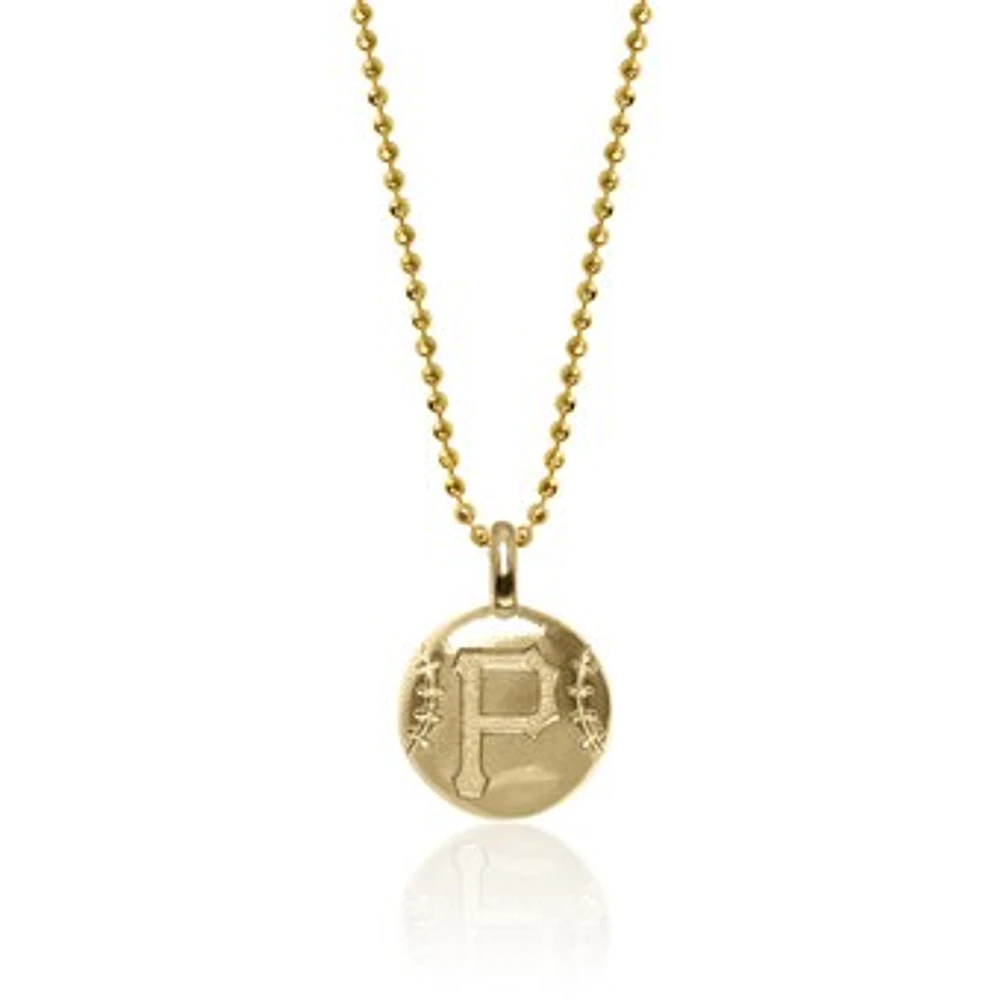 Women's Alex Woo Pittsburgh Pirates 14k Yellow Gold Disc Necklace